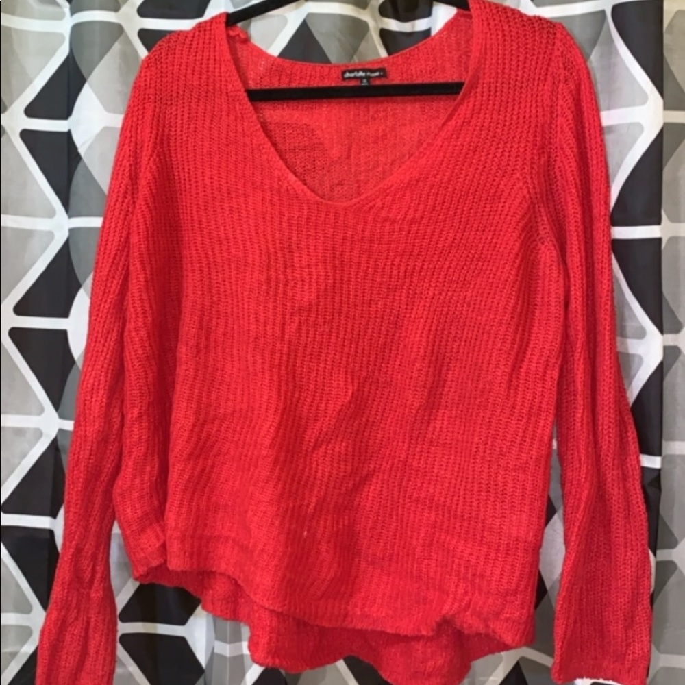 SIZE 1X Oversized Red Sweater